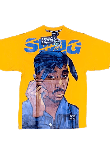 Camiseta con diseño impreso de 2Pac.