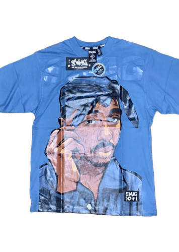 Camiseta con diseño impreso de 2Pac.