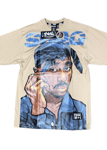Camiseta con diseño impreso de 2Pac.
