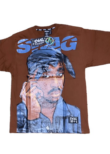 Camiseta con diseño impreso de 2Pac.